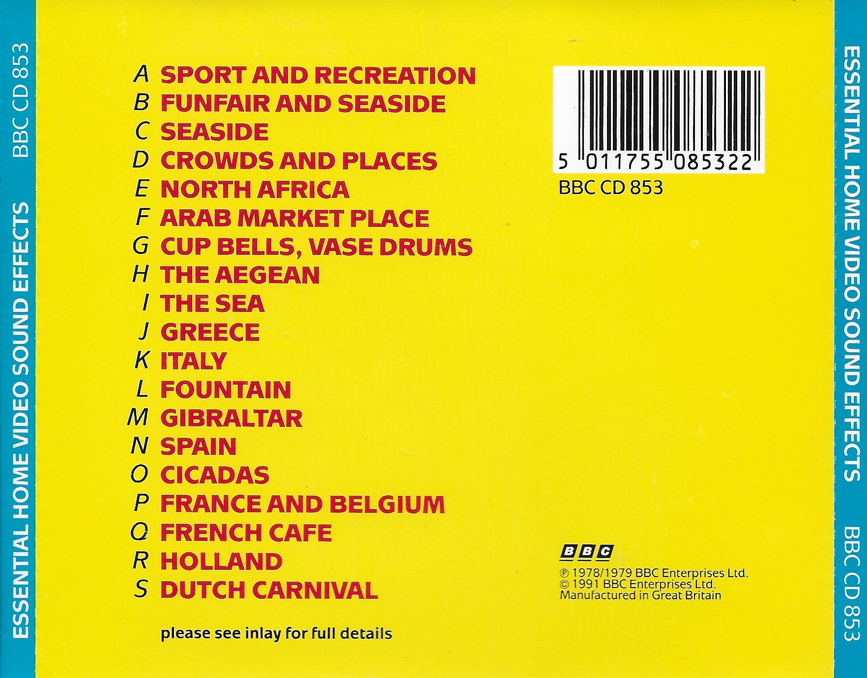 Back cover of BBCCD853
